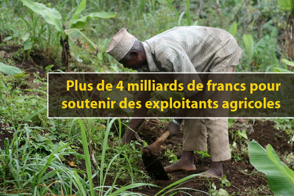 Plus de 4 milliards pour soutenir des exploitants agricoles via le